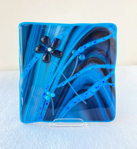 Decorative Glass Piece- Shades of Blue