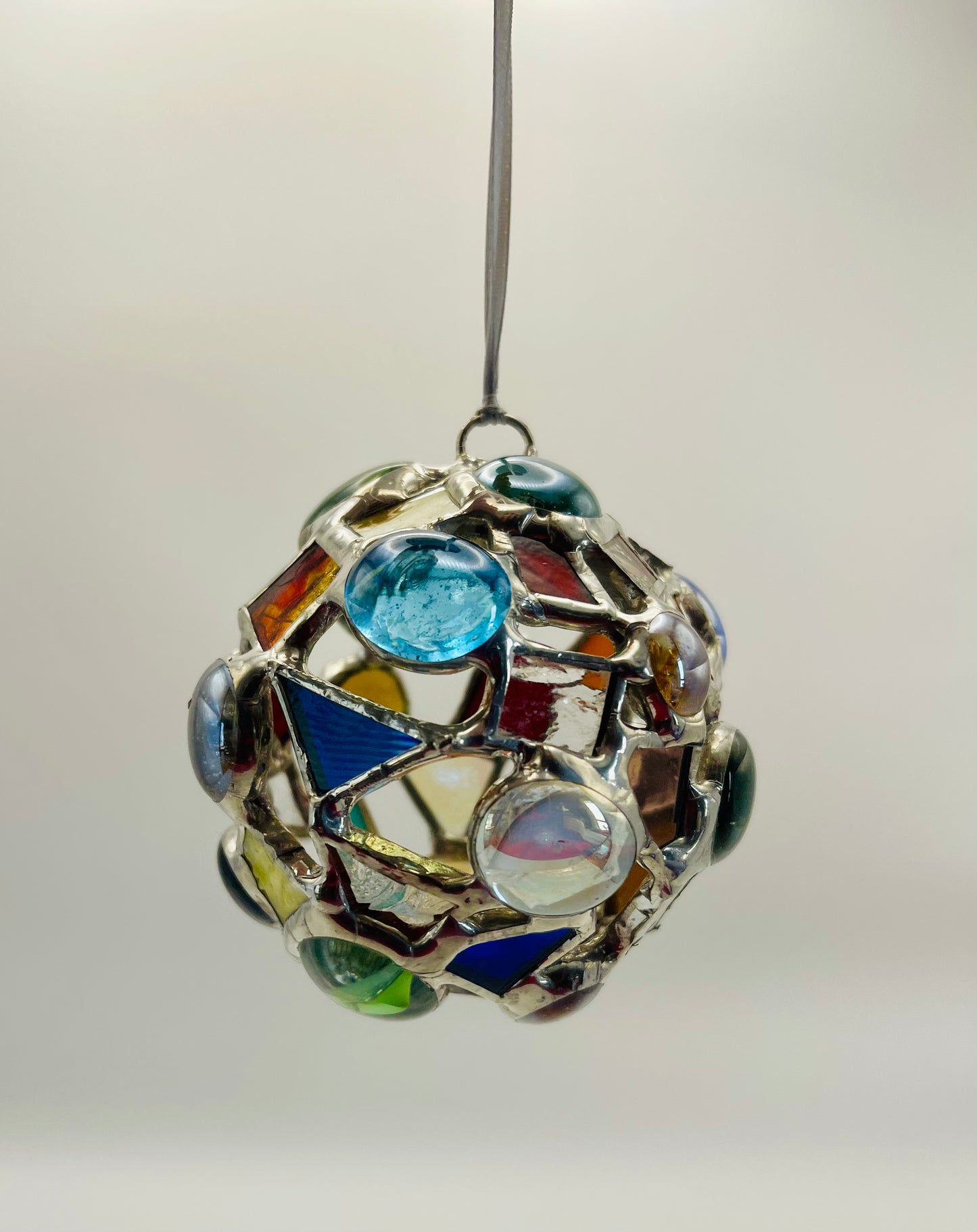 Stained Glass Suncatcher/Ornament- Orb
