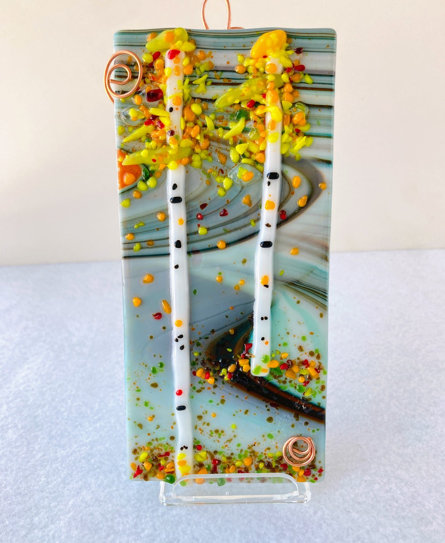 Fused Glass Suncatcher - Aspens