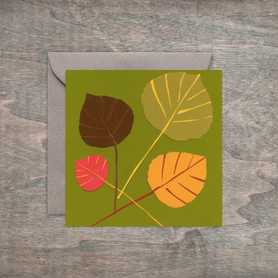 " Fall Color Study " Paper Collage Art