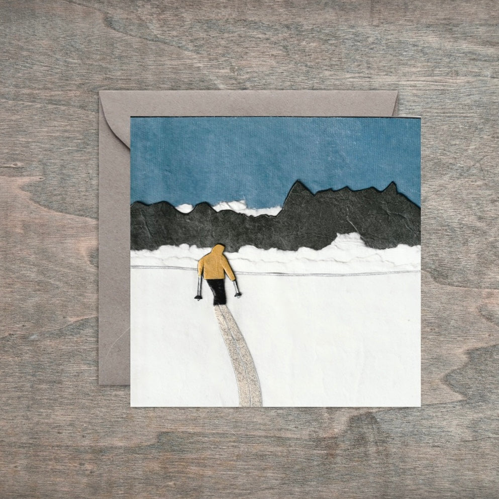 " Chamonix Free " Paper Collage Art