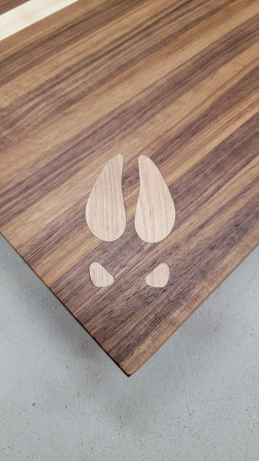 " Elk " Walnut and Maple Wood Cutting Board