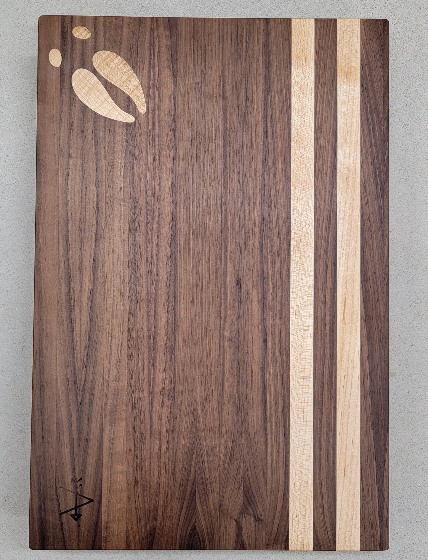 " Moose " Walnut and Maple Wood Cutting Board