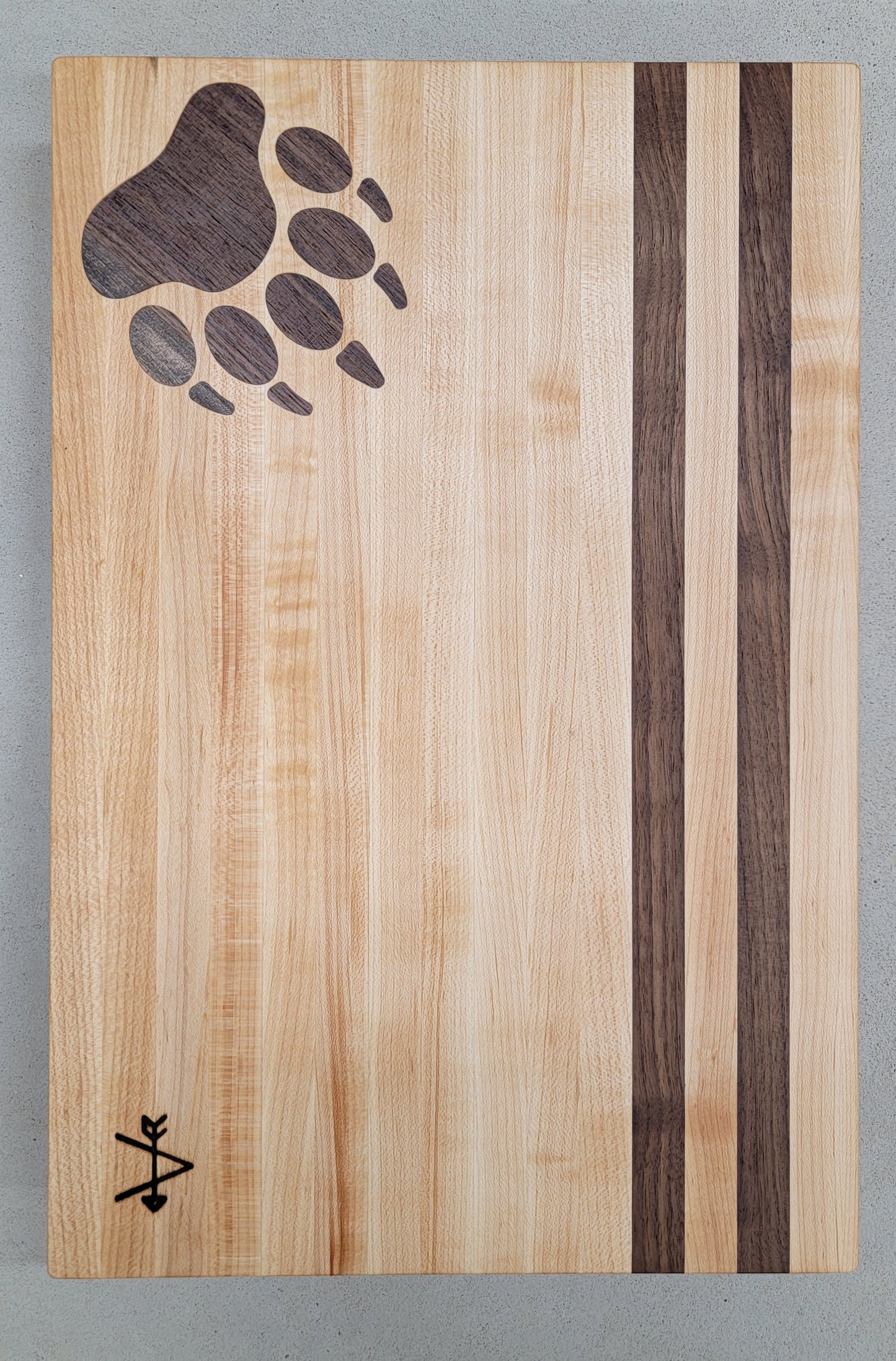 " Bear " Maple and Walnut Wood Cutting Board