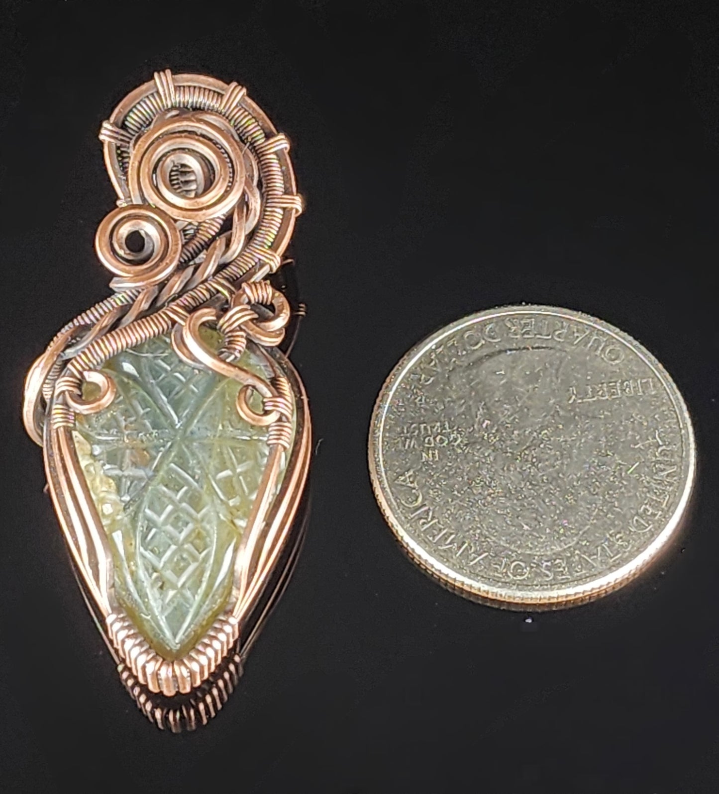 Carved Labradorite Pendant Necklace