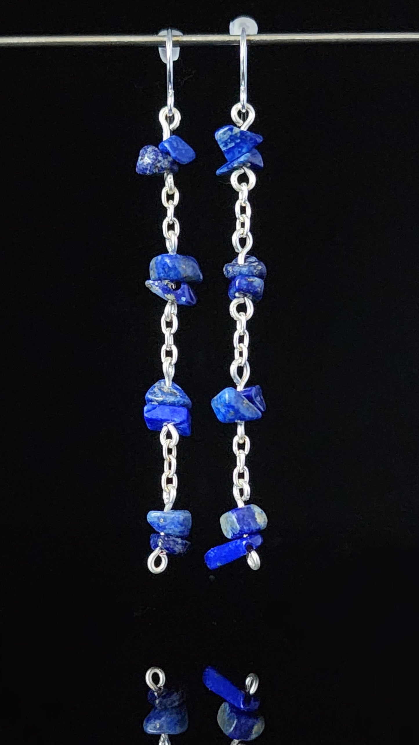 Lapis Lazuli Chip Earrings