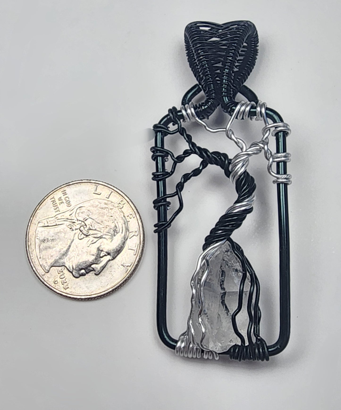 Clear Quartz Tree Pendant