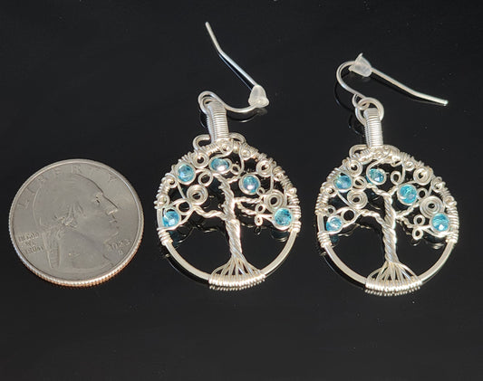 Earrings - Swirly Tree
