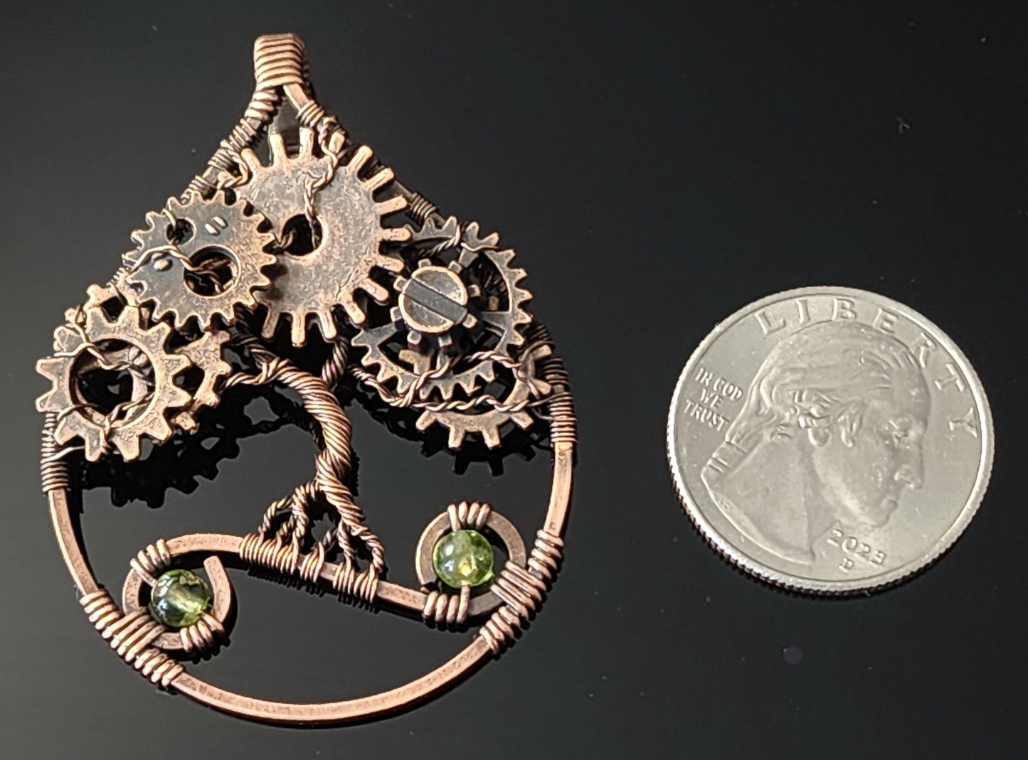 Steampunk Tree Pendant Necklace