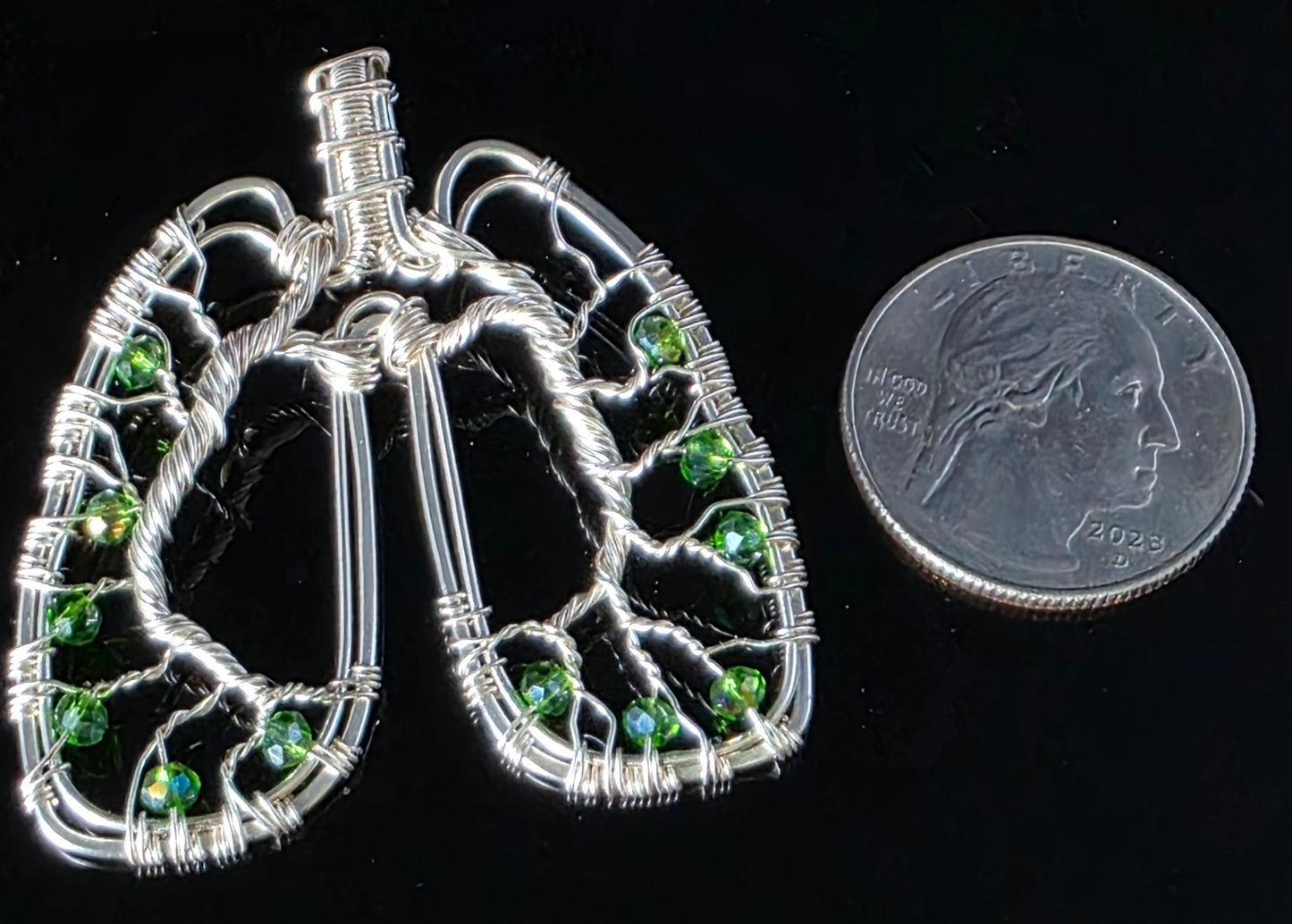 Necklace - Lungs in Green