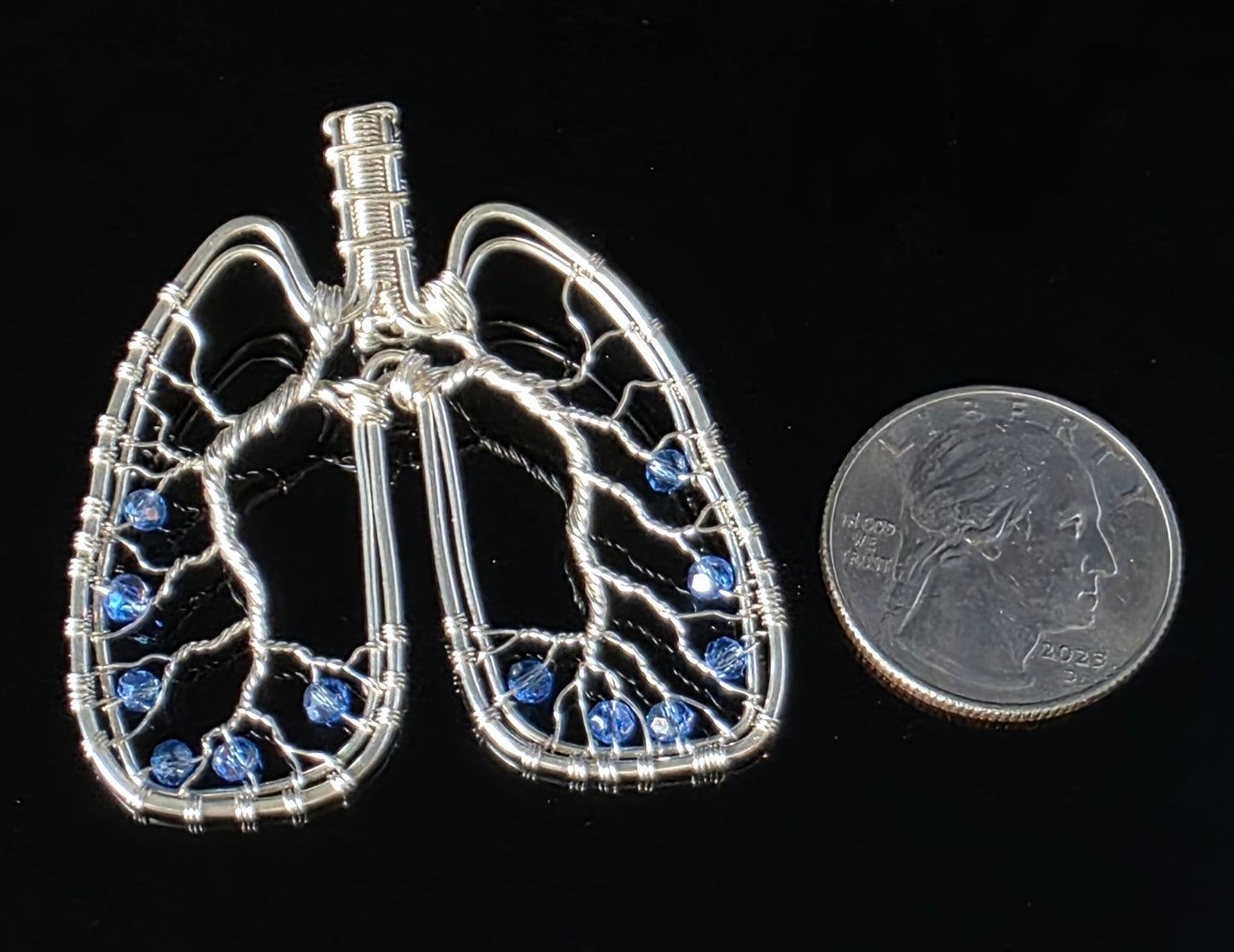 Necklace - Lungs in Blue