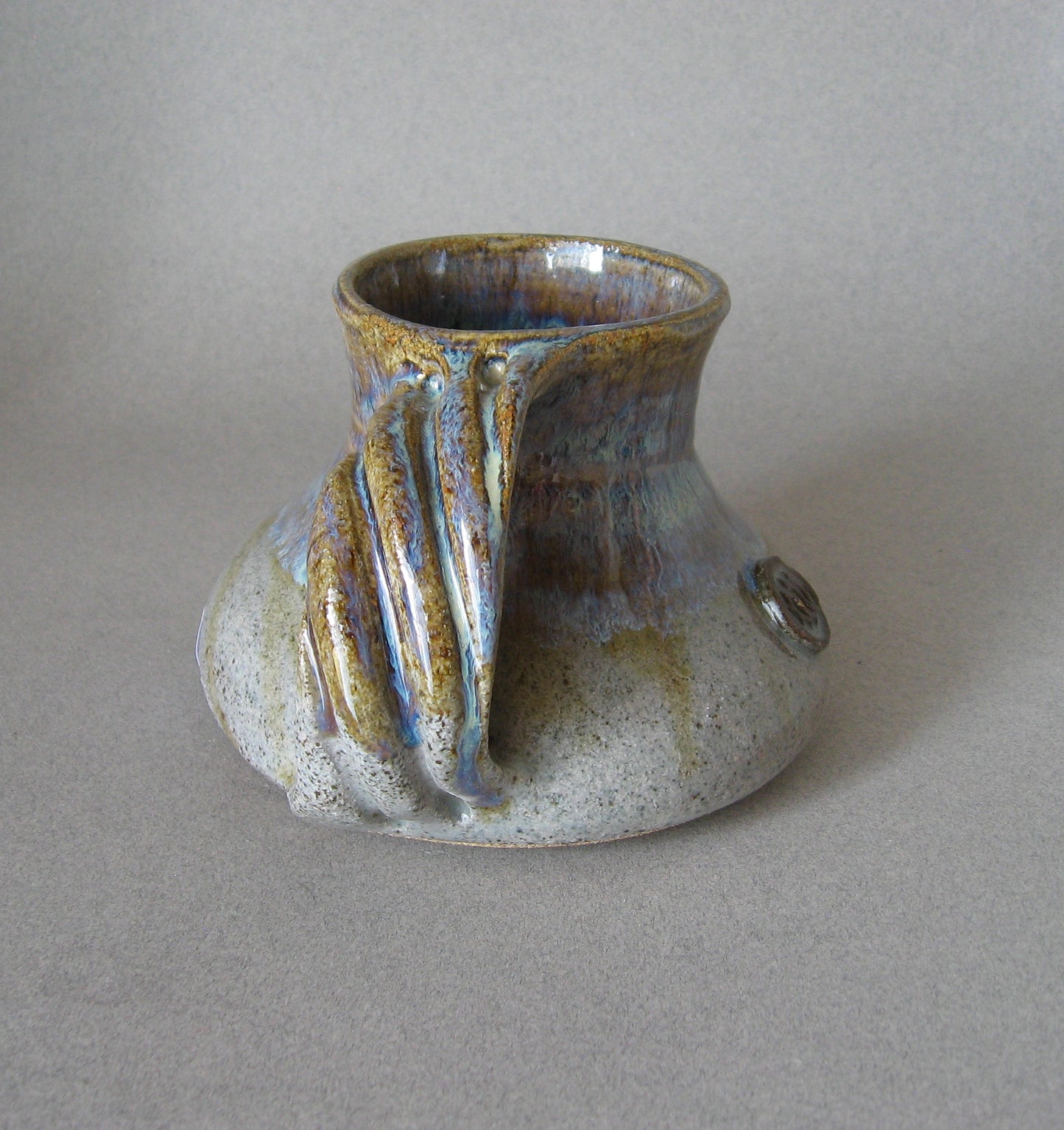 No-Tip Mug - Blue and Grey Glaze