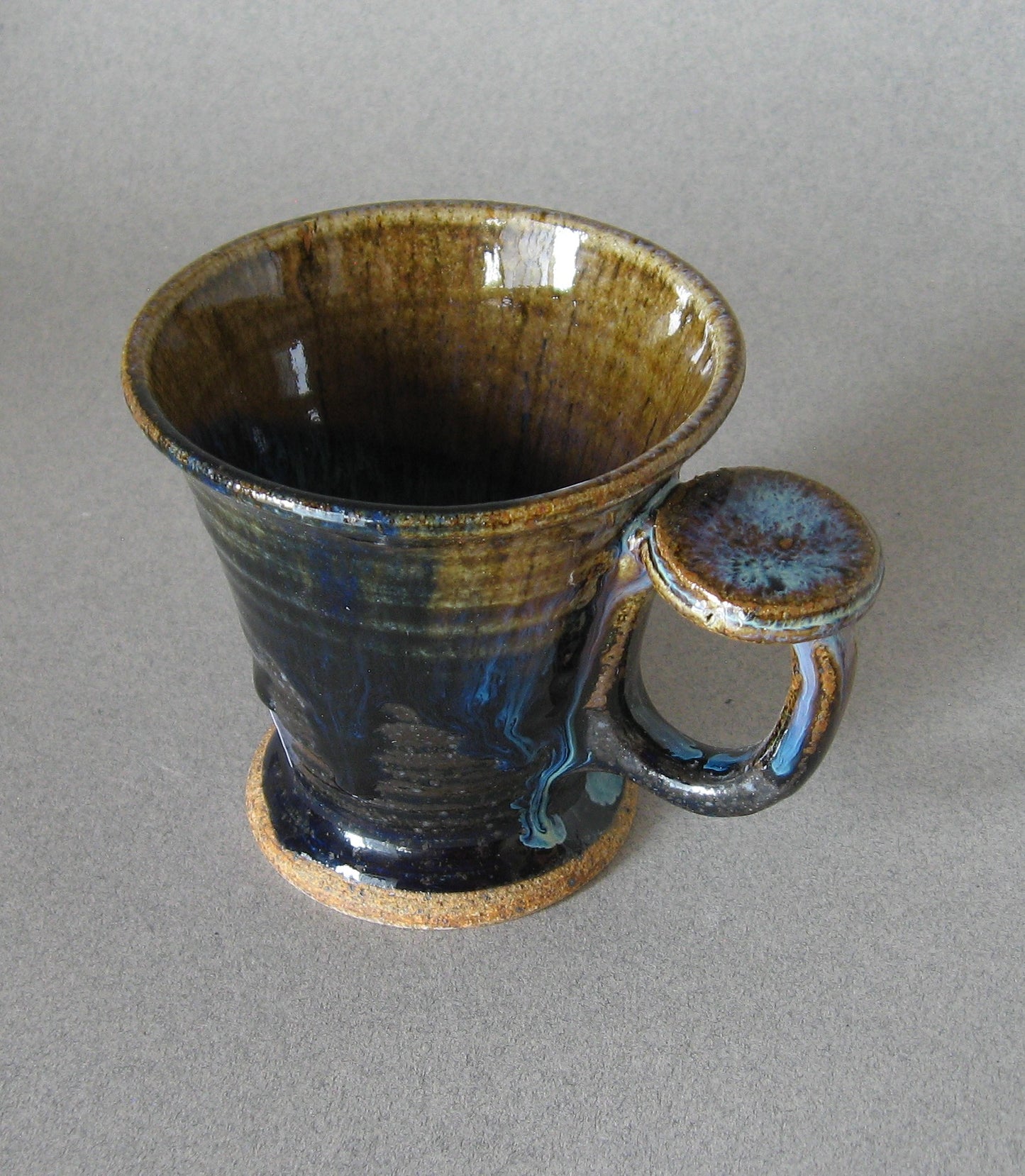Magoon Mug - Cobalt Blue Tan and Purple Glaze