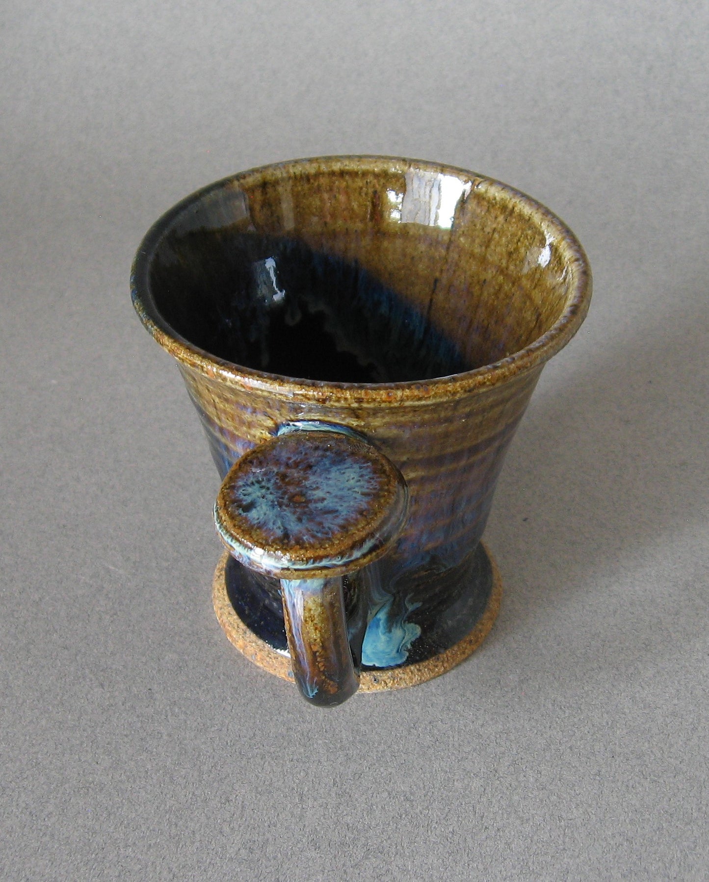 Magoon Mug - Cobalt Blue Tan and Purple Glaze