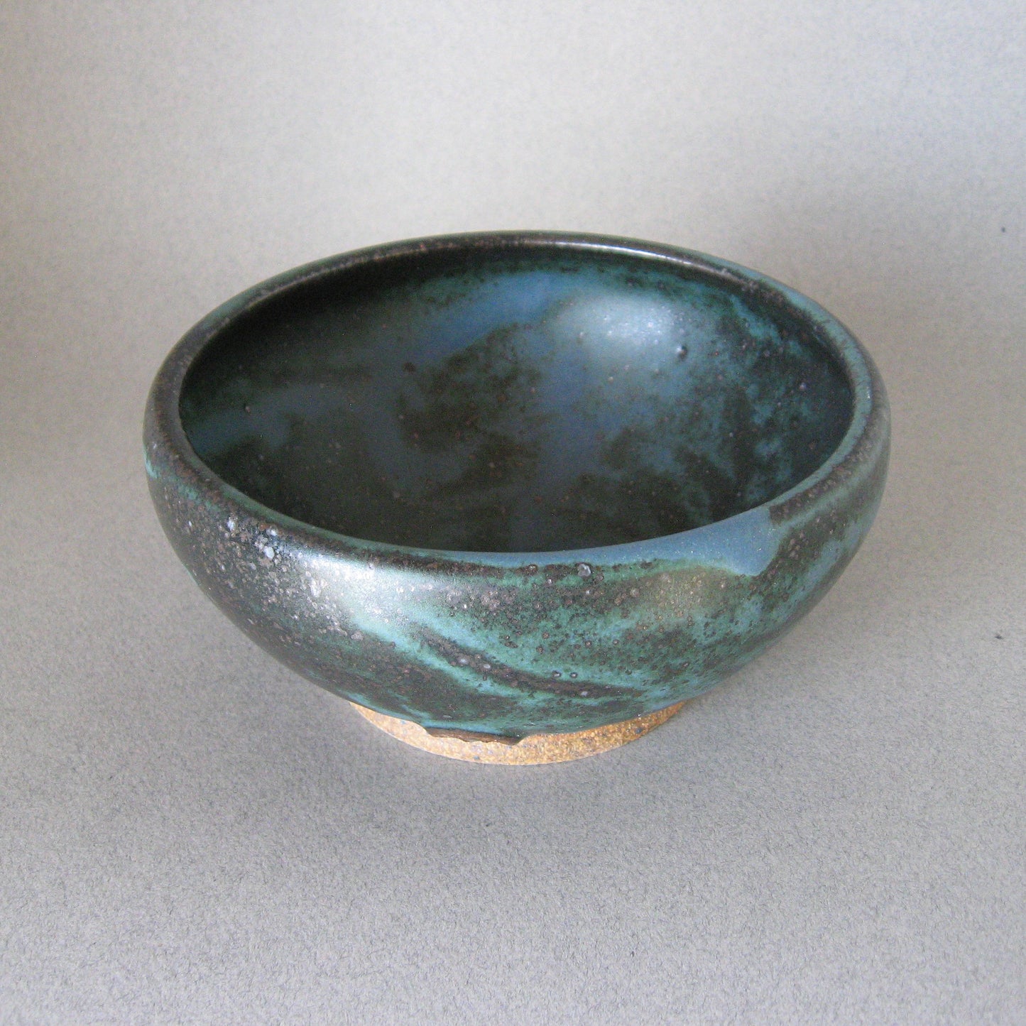 "Cereal Bowl" Blue and Green Glaze