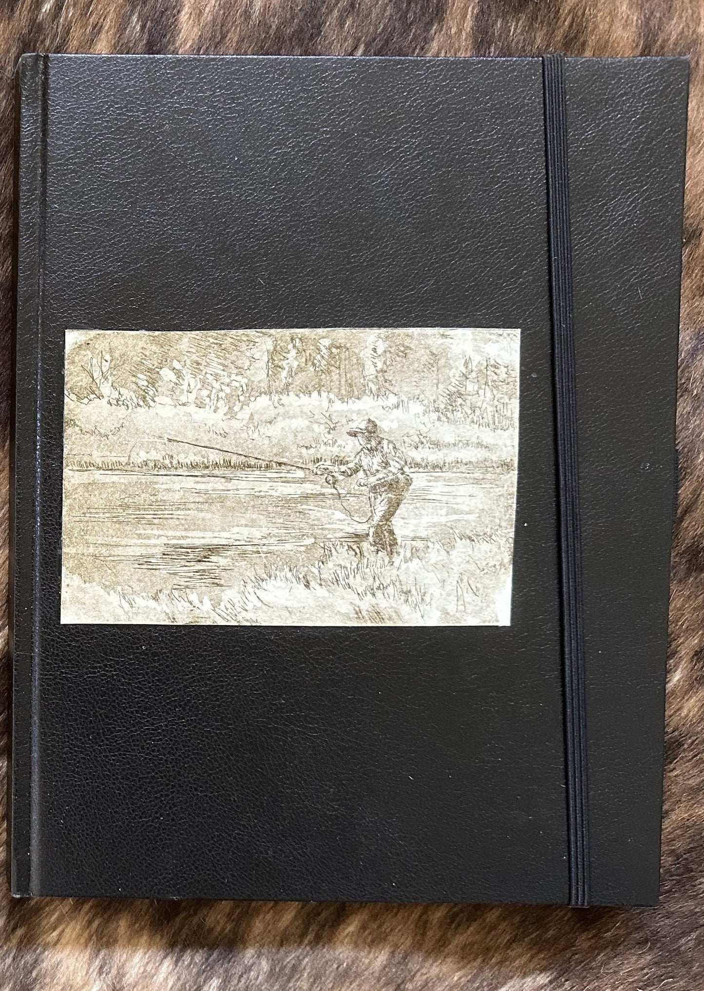 " Fly Fisherman" Black Hardcover Sketchbook