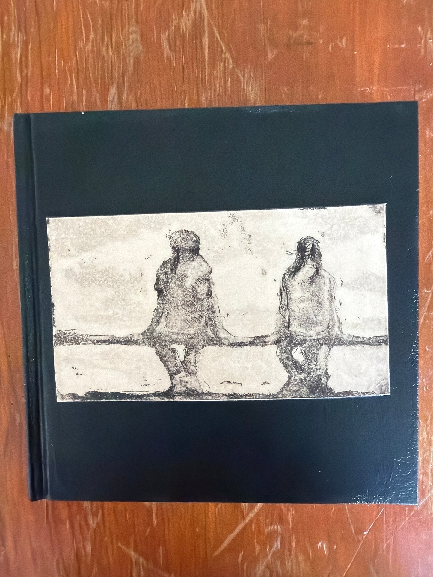 Hardbound Sketchbook- 6x6 Black- "Birds on a Wire"