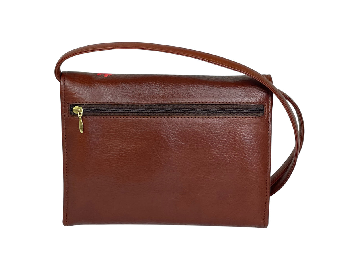 Wallet Purse- Brown with Indian Paintbrush