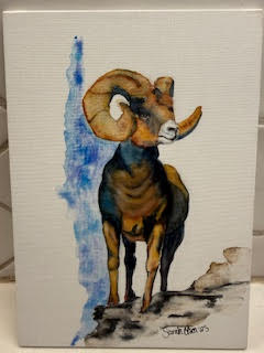 Watercolor Print- "Big Horn Sheep"