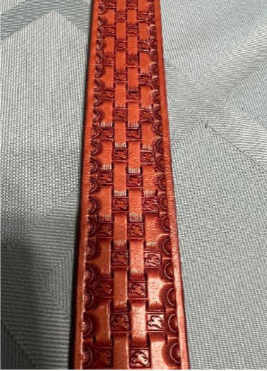 Leather Belt - Bucking Horse and Rider 36 Inch