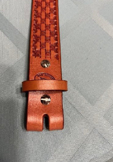 Leather 36 Inch Bucking Horse and Rider Belt