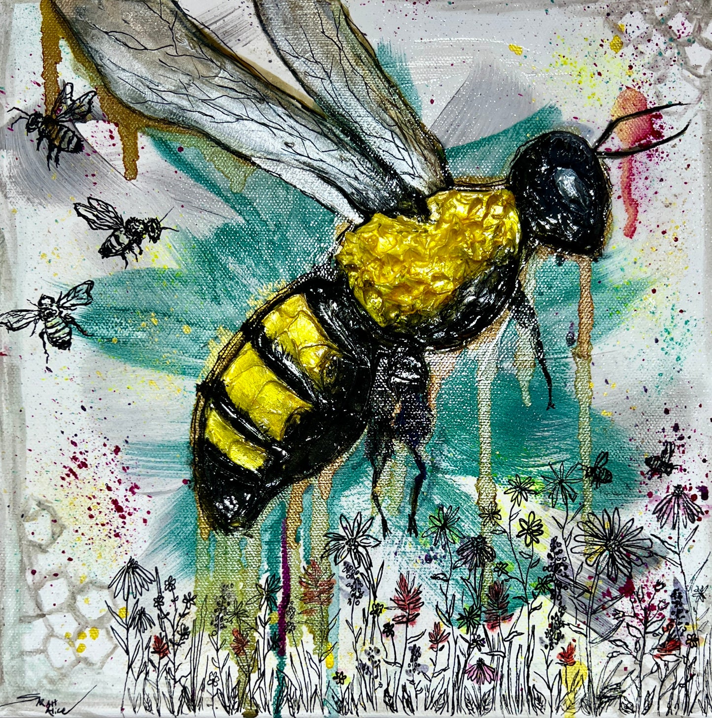 " Wyoming Nectar " Original Textured Painting
