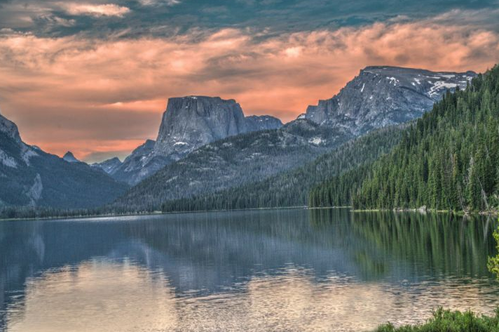 Matted Photo Print- "Sunset at Square Top"