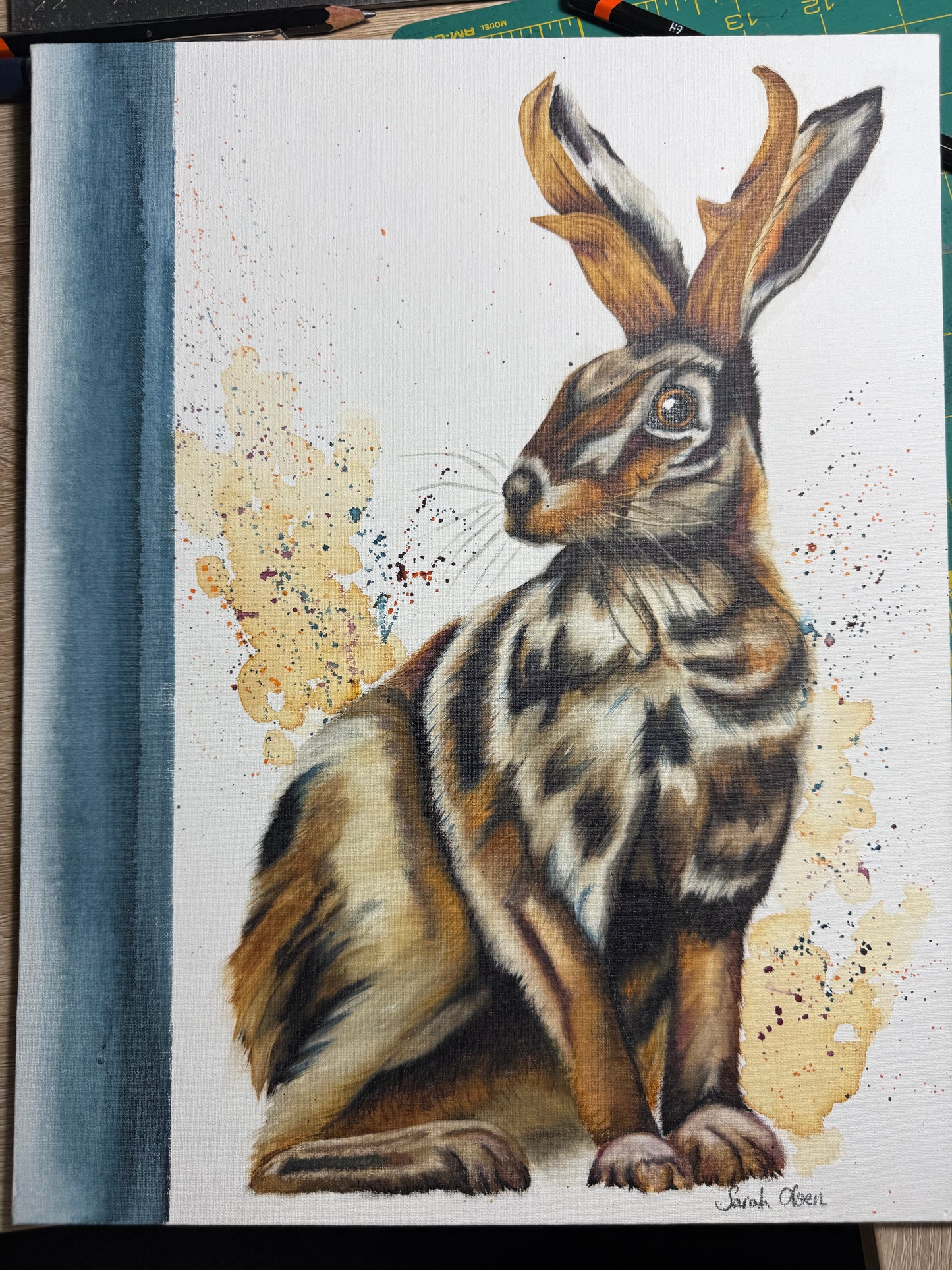 Watercolor Print- "Wyoming Jackalope 2.0"