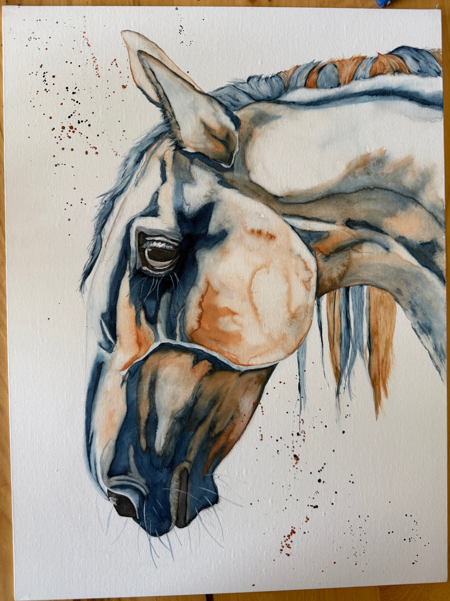 Watercolor Print- "Blue Horse"