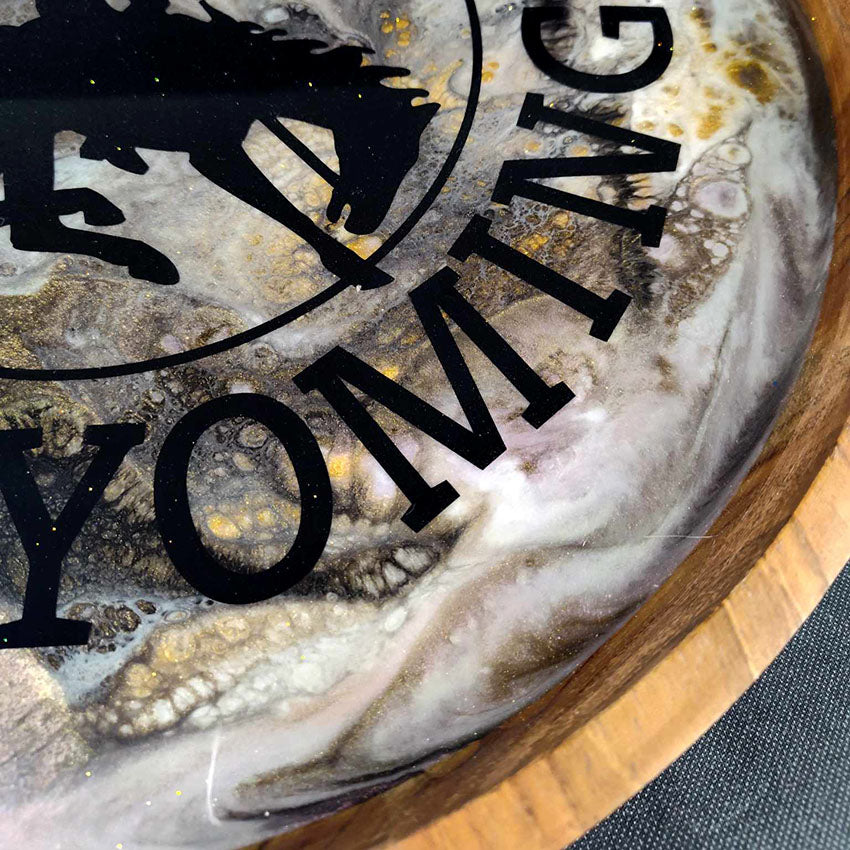 " Authentic Wyoming Tray 1890 " USA Tray