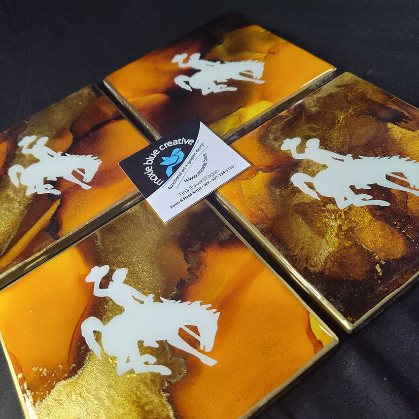 " Steamboat " Coasters Set of 4 ( 24030 )