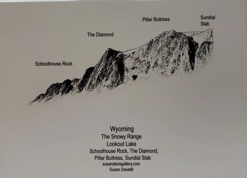 Wyoming, The Snowy Range - Lookout Lake, SchoolHouse Rock The Diamond, Greeting Card