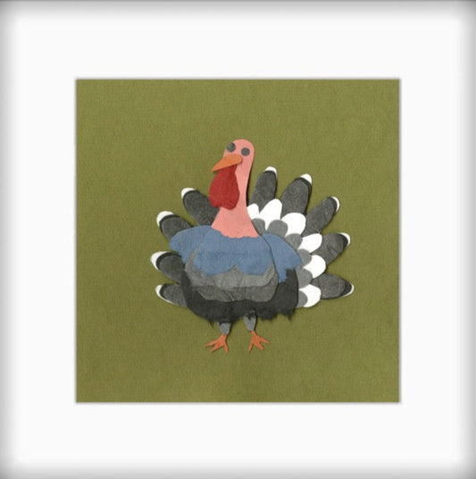 " Turkey Time " Paper Collage Art