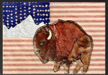 " Where the Buffalo Run Free " Paper Collage Art
