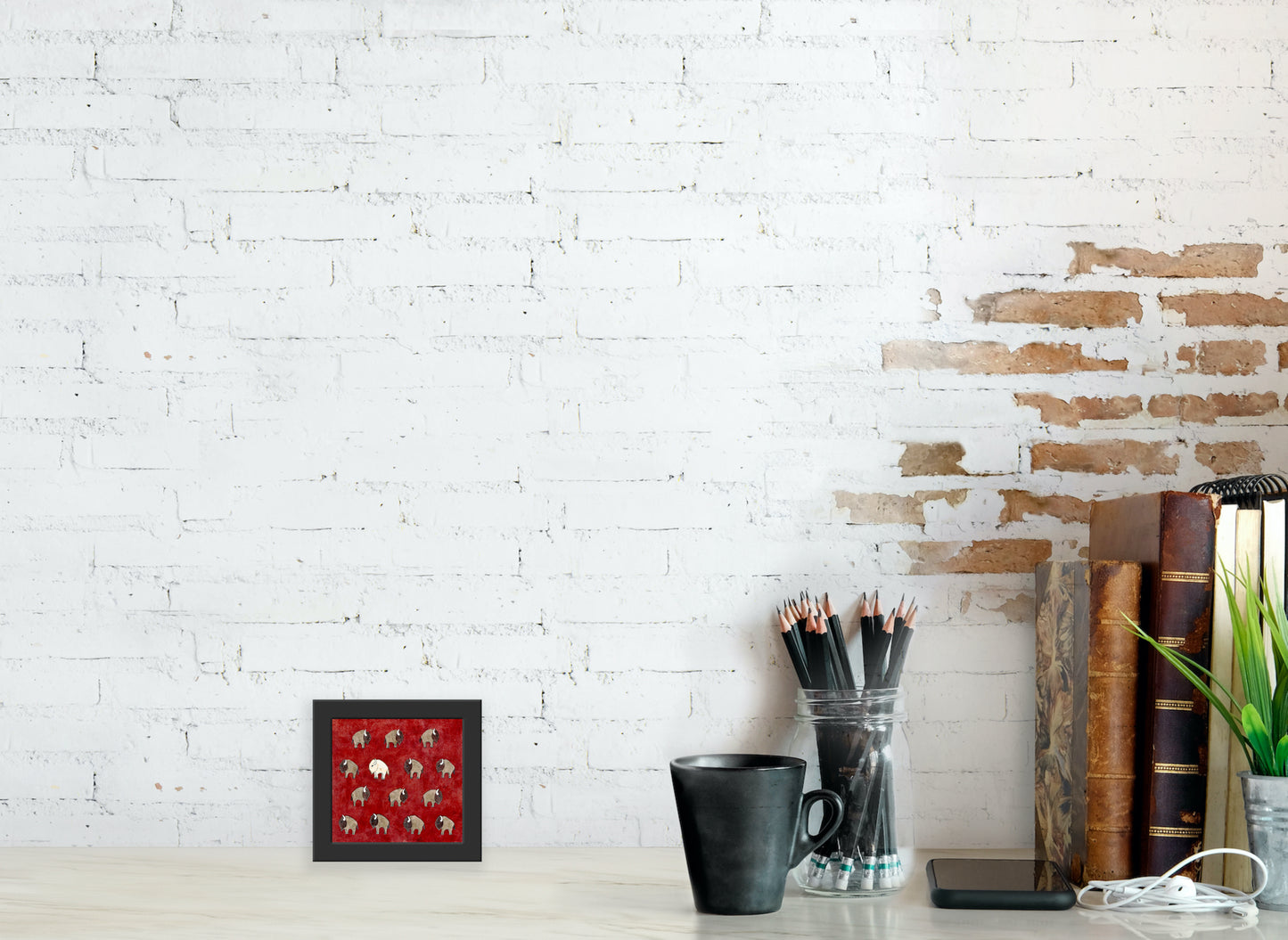 Paper Collage Print- "White Buffalo Tribute to the Outliers"