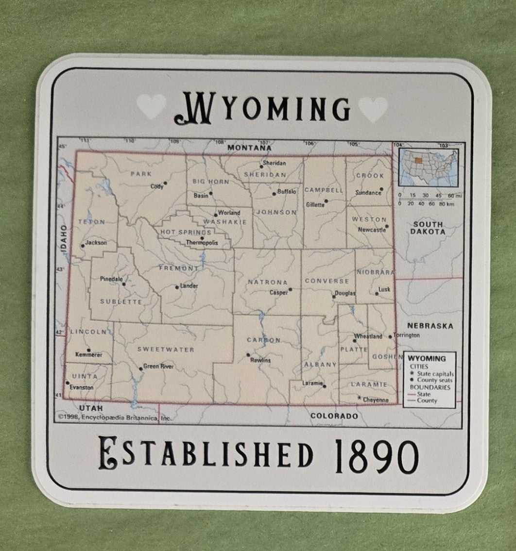 Sticker- Wyoming Map