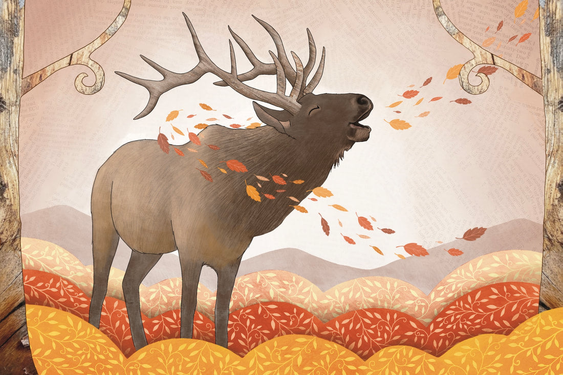 Print - "Autumn Call" Elk