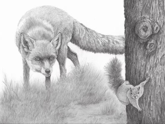 " Predatory Clarity " Graphite Pencil Print