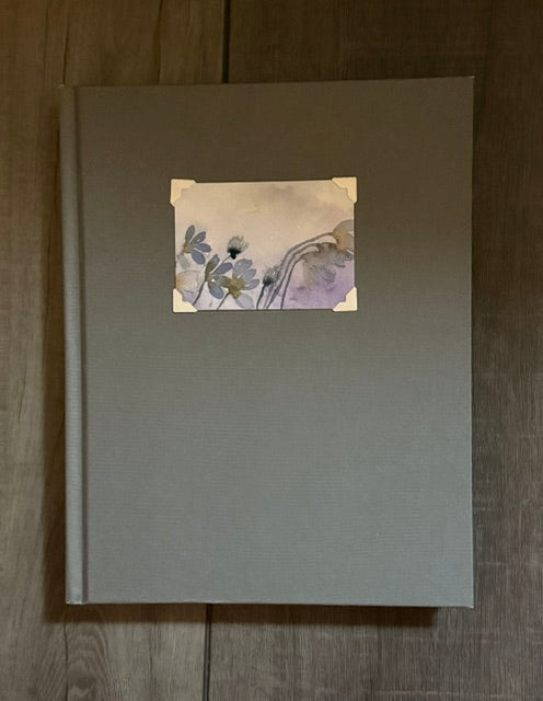 Large Sketchbook - Gray with Wildflowers Blowing in the Wind