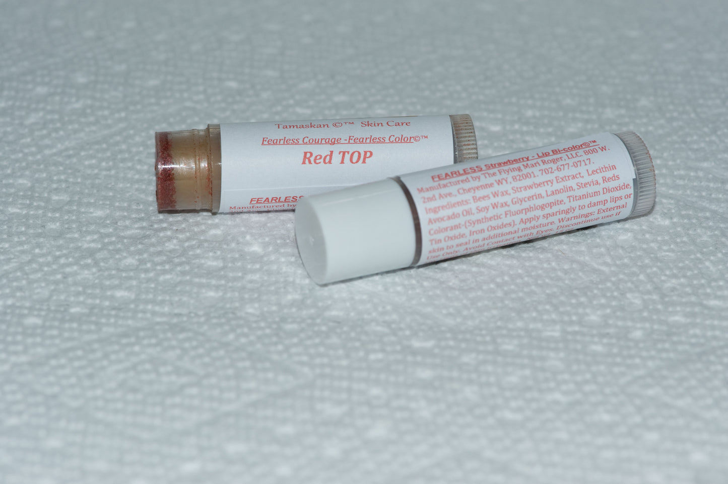 Lip Balm Tinted Bi Color- FEARLESS Strawberry .15 oz