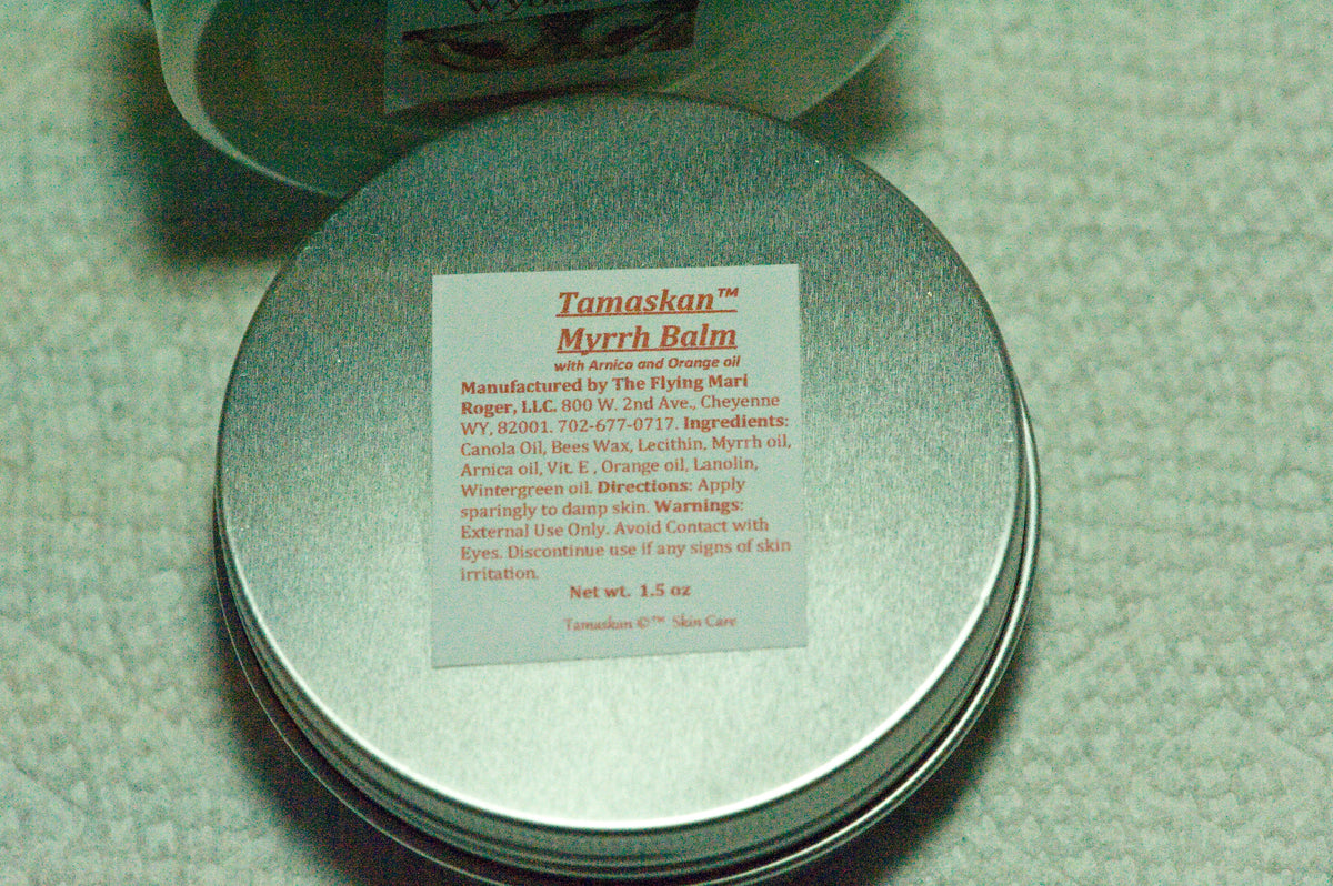 Moisturizing Balm- Myrrh with Arnica and Orange Oil