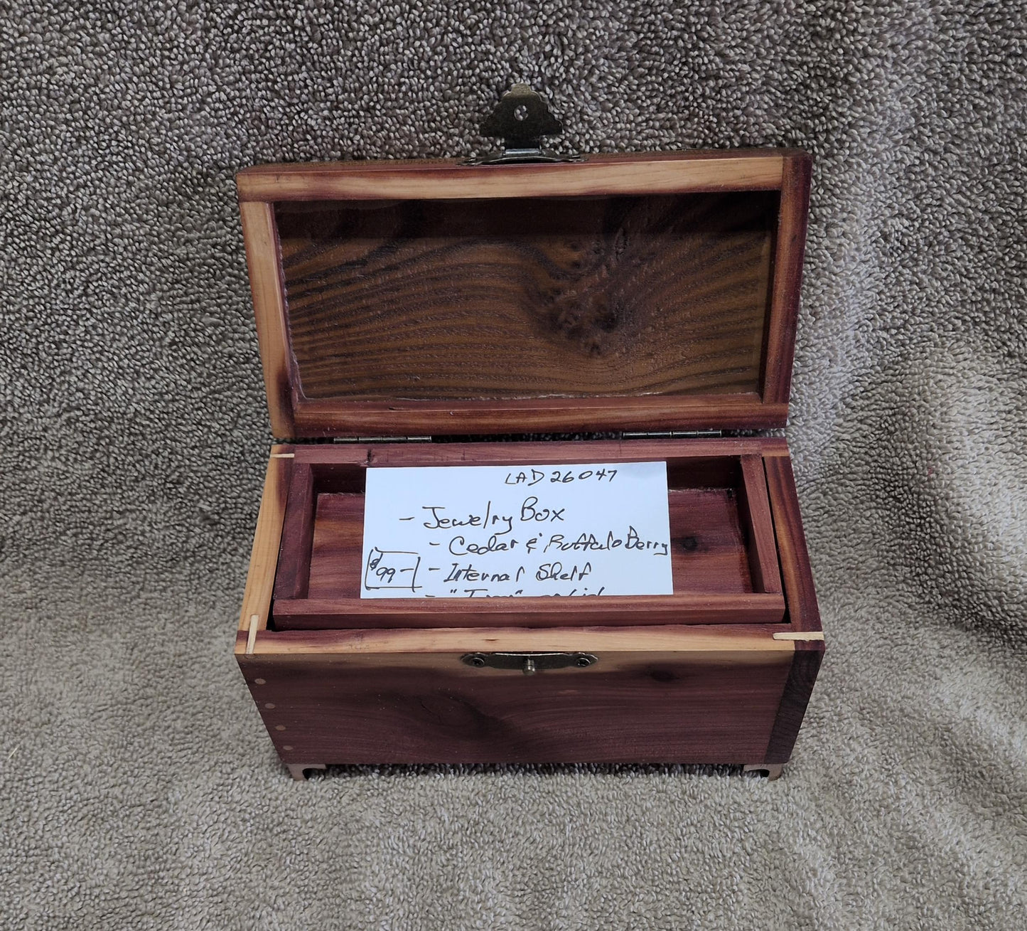 Keepsake/Jewelry Box - Cedar with Horse Engraving