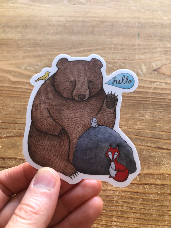 Sticker- "Hello" Animals