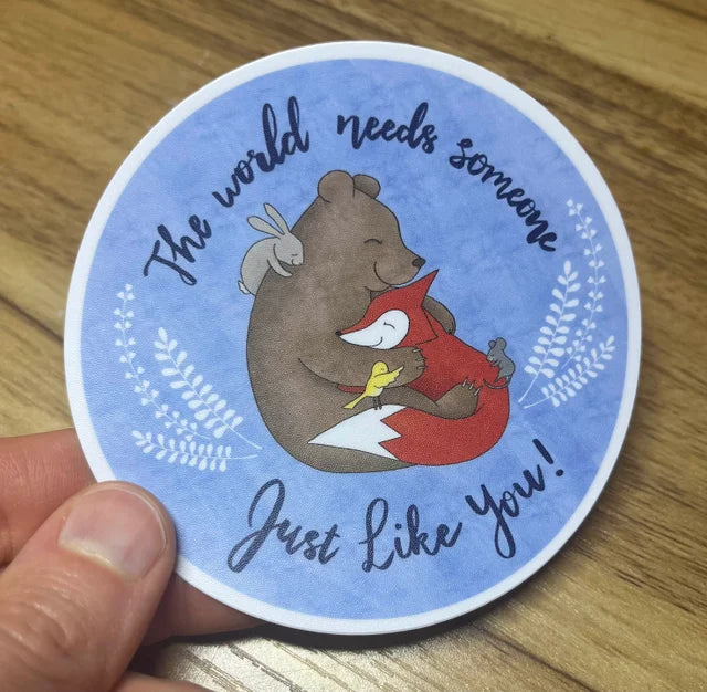 Sticker- "Someone Like You" Animals Hugging