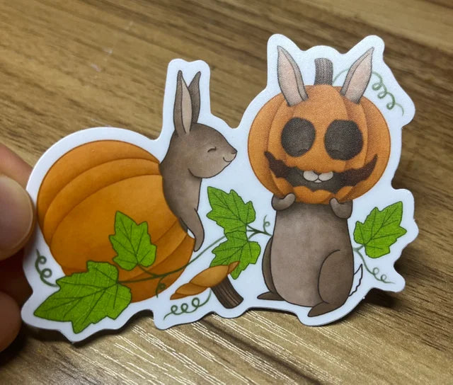 Sticker- Pumpkins and Rabbits