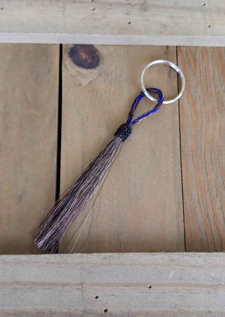 Hand Braided Horsehair Single Loop Key Chain