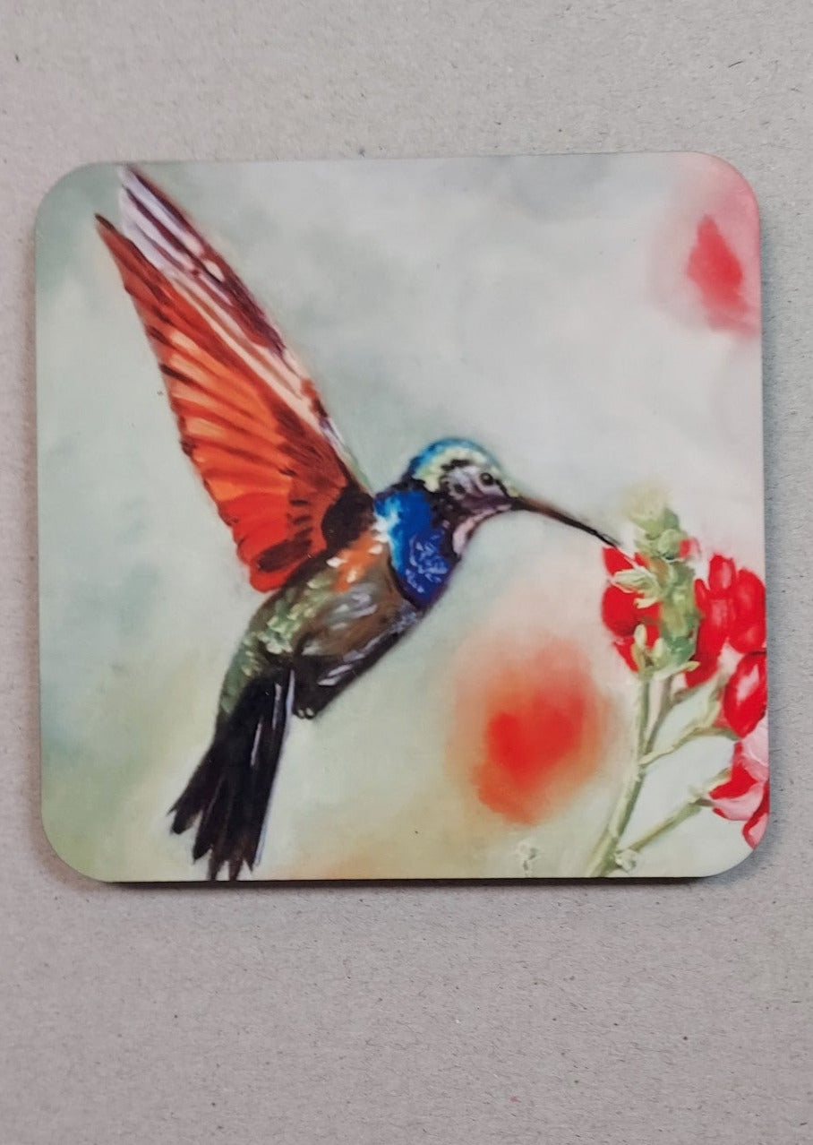 Blue Throated Hummingbird Coaster