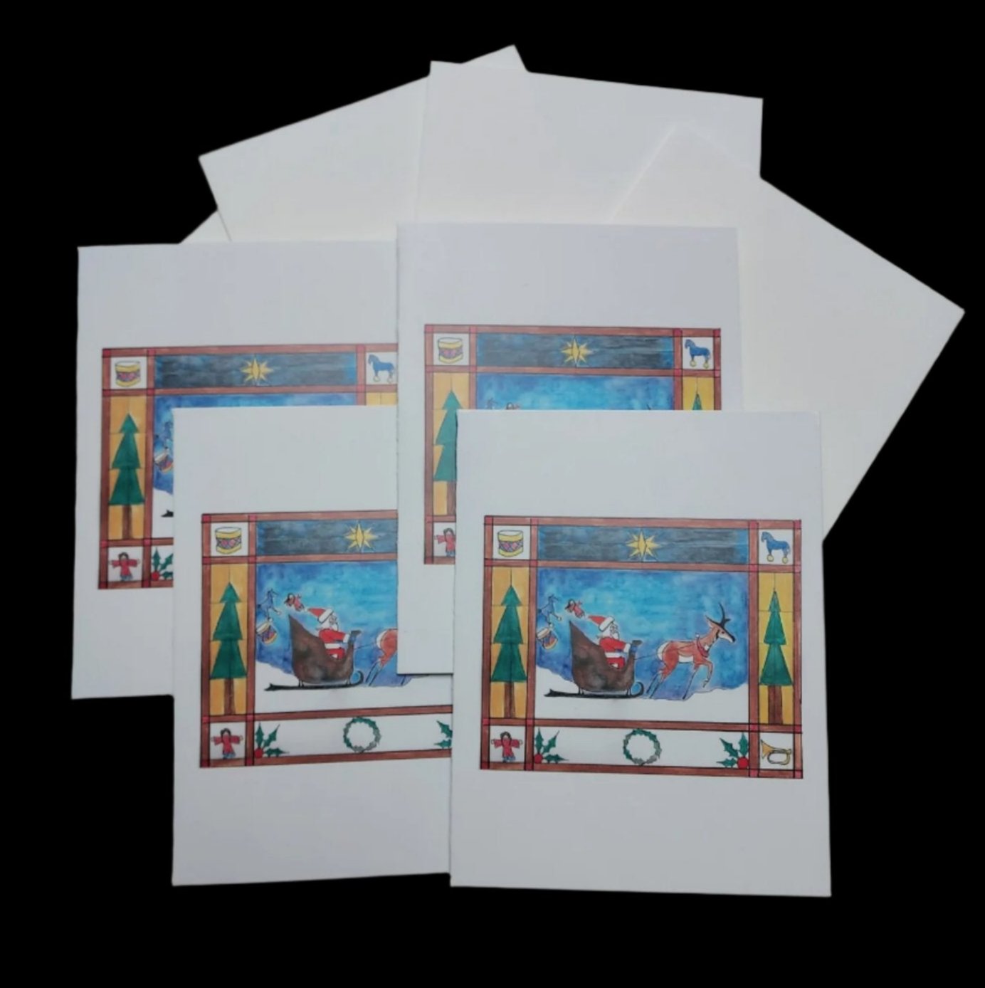 " Santalope Christmas " Greeting Card 4 Pack