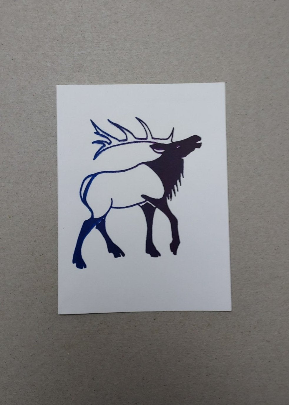 " Wyoming Wildlife " Silk Screen Greeting Card 4 Pack