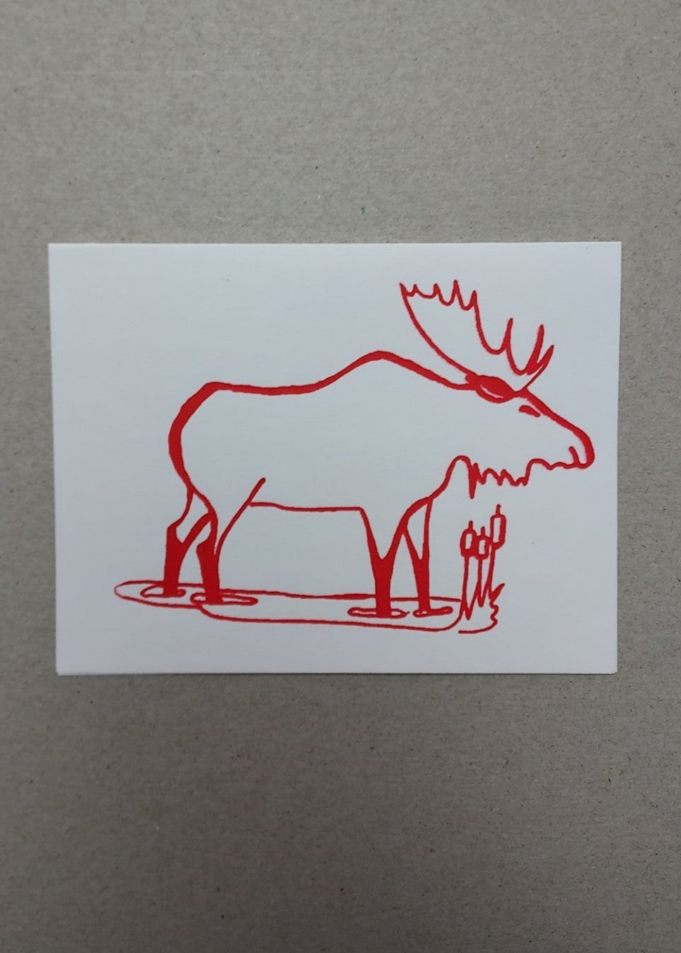 " Wyoming Wildlife " Silk Screen Greeting Card 4 Pack